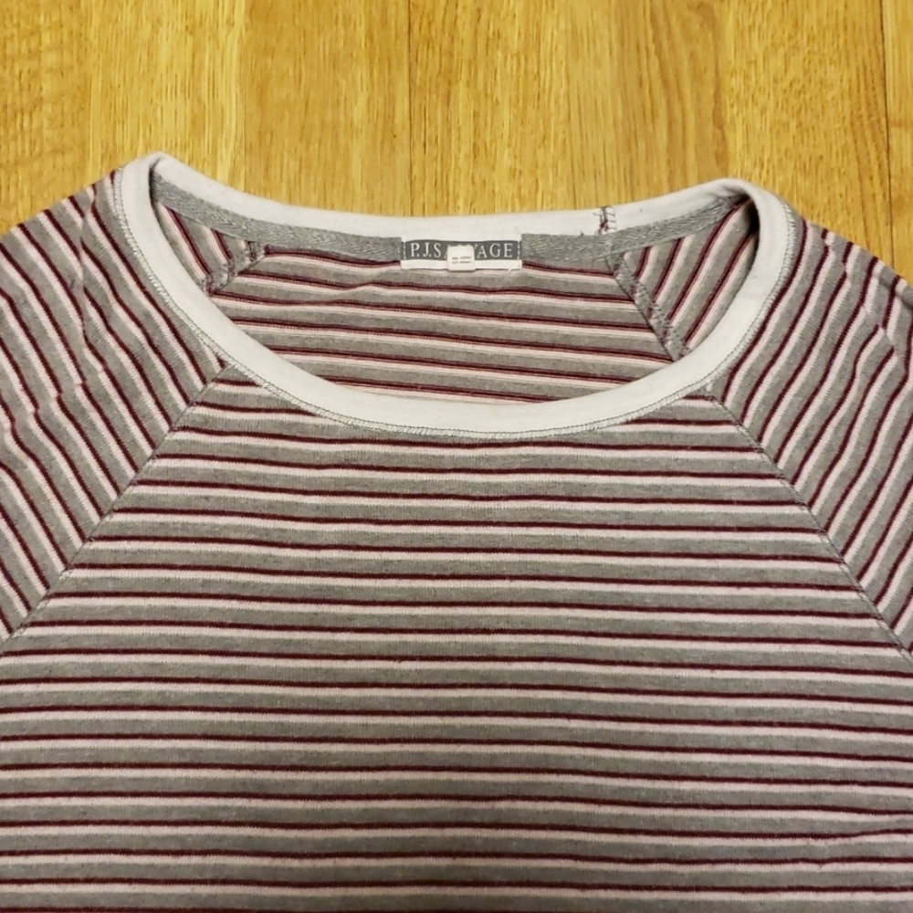 PJ Salvage lounge striped pj shirt sz medium - Picture 3 of 4